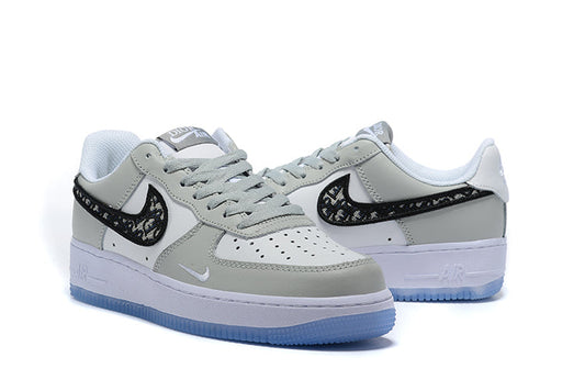 Dior Logo Swoosh Gray Black Custom Air Force 1