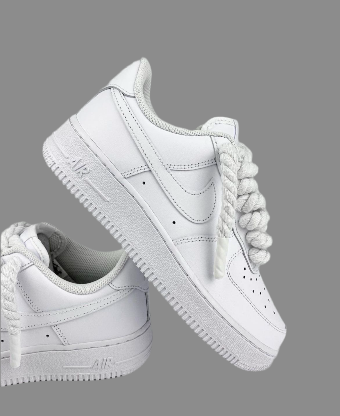 Air Force 1 Custom ‘White, Rope Lacets (White)’
