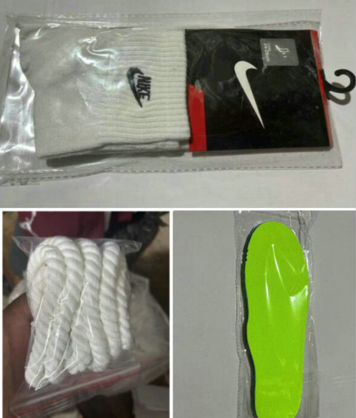 Kit ‘Chaussette White + Lacet Épais White + Semelle Green’