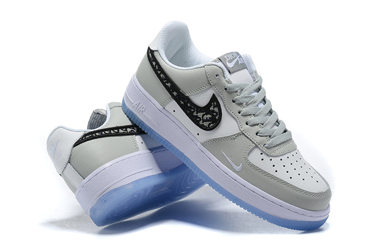 Dior Logo Swoosh Gray Black Custom Air Force 1