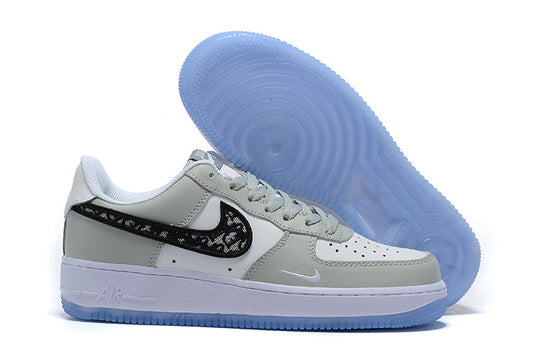 Dior Logo Swoosh Gray Black Custom Air Force 1