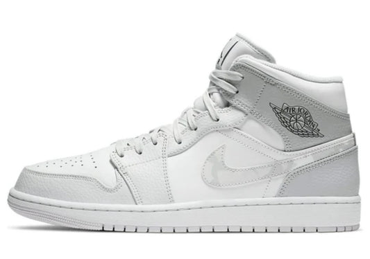 Air Jordan 1 Mid 'Swoosh Logo - Grey Camo'