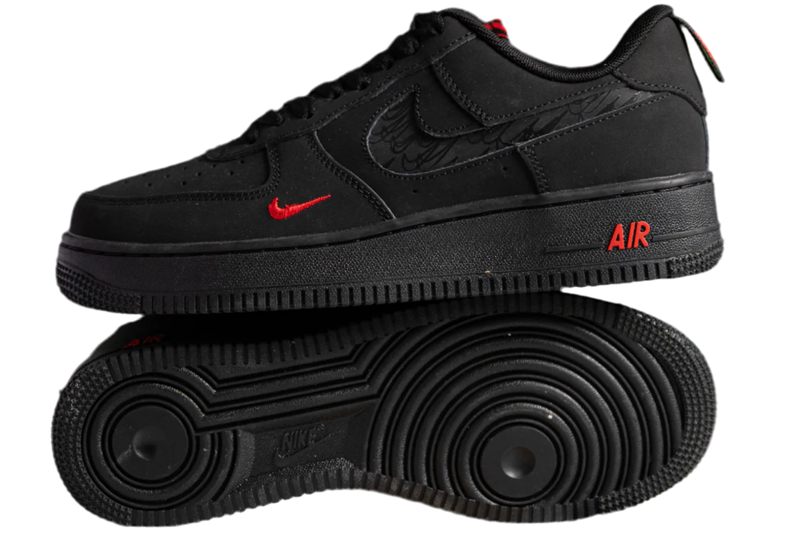 Air Force One '07 LV8 'Reflective Swoosh - Black Crimson'