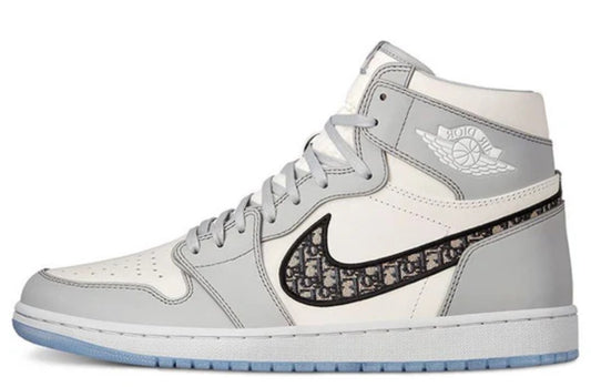 Dior x Air Jordan 1 High OG 'White Wolf Grey'