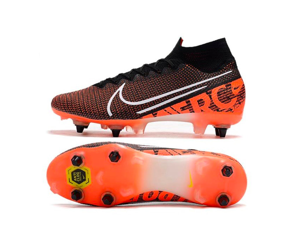 Crampon ‘Mercurial Superfly 7 Elite SG-Pro AC Noir Orange Blanc’