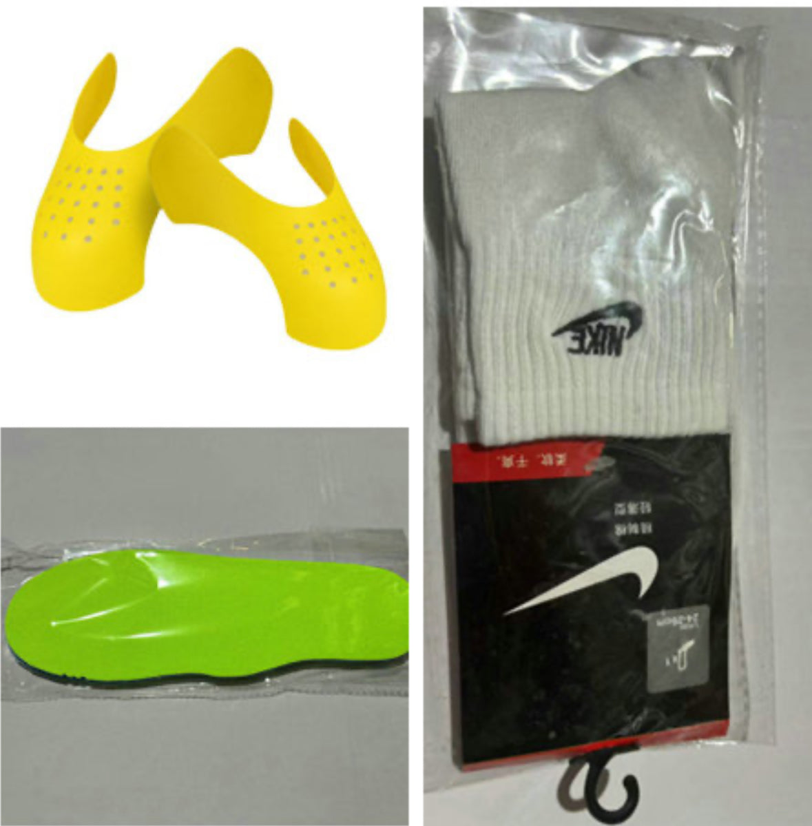 Kit ‘Anti pli Yellow + Semelle Green + Chaussette White’